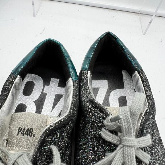 Anthhropologie P448 John Jafar Sneakers 39 US 8.5-9 Glitter Distressed Animal - Picture 8 of 8